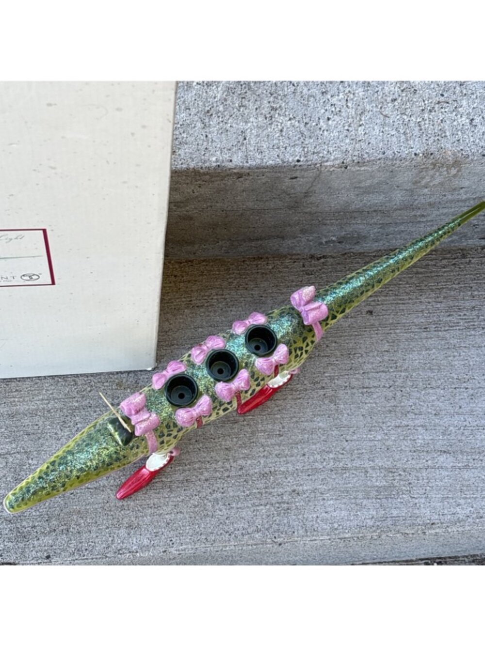 Department 56 CinderAlligator Candle Holder Patience Brewster Let There Be Light - Picture 6 of 16